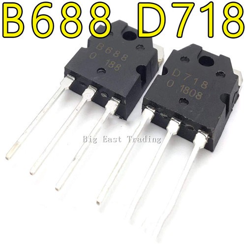 2SD718 (5 ชิ้น 10 ชิ้น 2SB688 D718 + 5 ชิ้น B688) TO-3P,รับประกันคุณภาพ pxa ( + B688)
