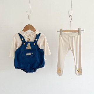 มาใหม่ ชุดรอมเปอร์ เลกกิ้ง ยีนส์ สําหรับเด็ก Unisex