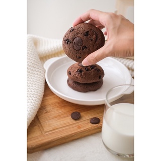 Double Chocolate cookies คุกกี้นิ่ม Homemade