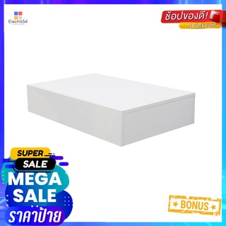 แผ่นชั้นไม้ 1 ลิ้นชักซ่อนขา STACKO 60x35x12 ซม. สีขาวFLOATING SHELF WITH DRAWER STACKO 60X35X12CM WHITE