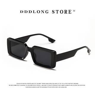 Dddlong แว่นตากันแดด UV400 ทรงสี่เหลี่ยม สไตล์วินเทจ คลาสิก เรโทร แฟชั่นสําหรับผู้ชาย ผู้หญิง D66