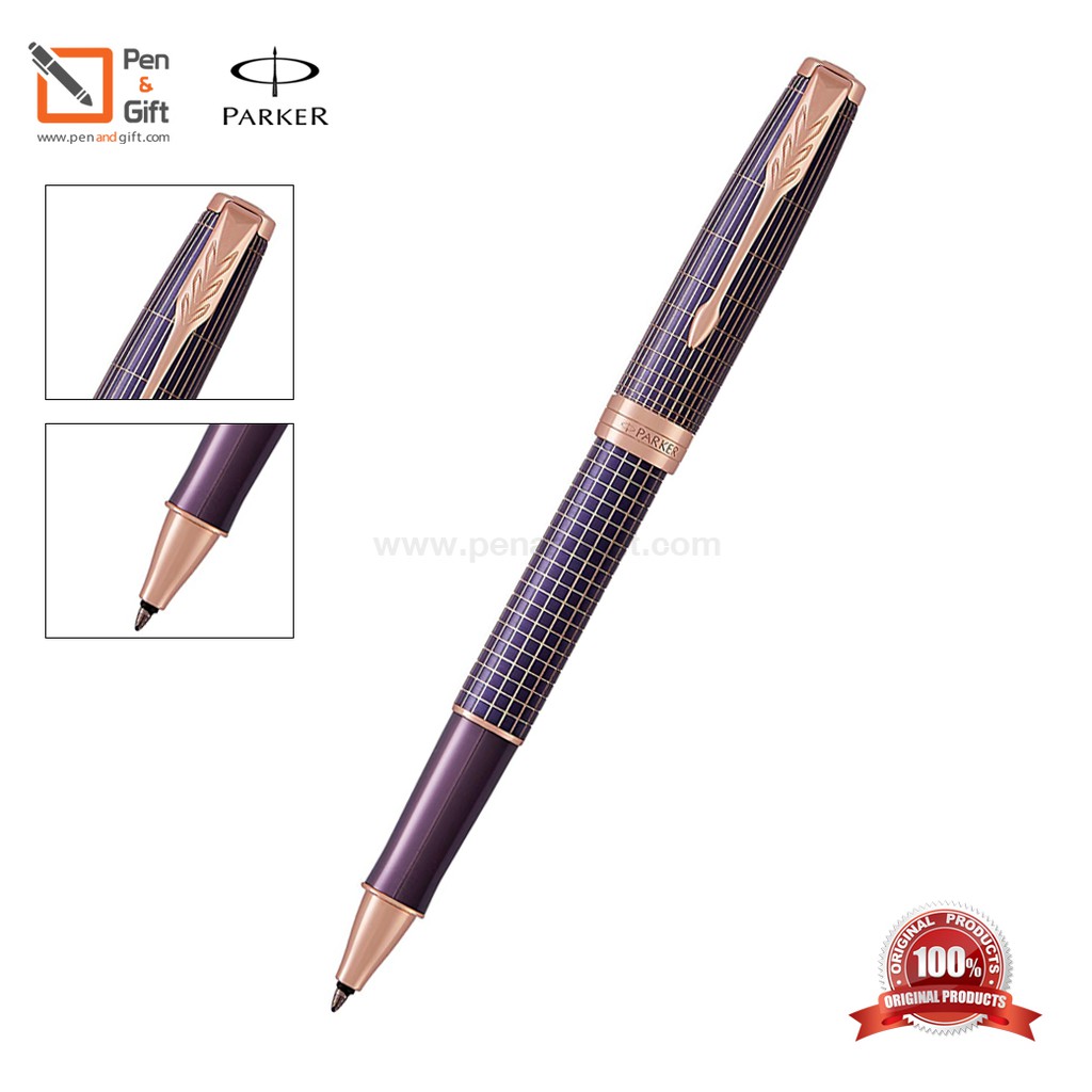 Parker Sonnet Prestige Chiselled Purple Matrix Rollerball Pen - ปากกาโรลเลอร์บอล ซอนเน็ต เพรสทิจ ชิเ