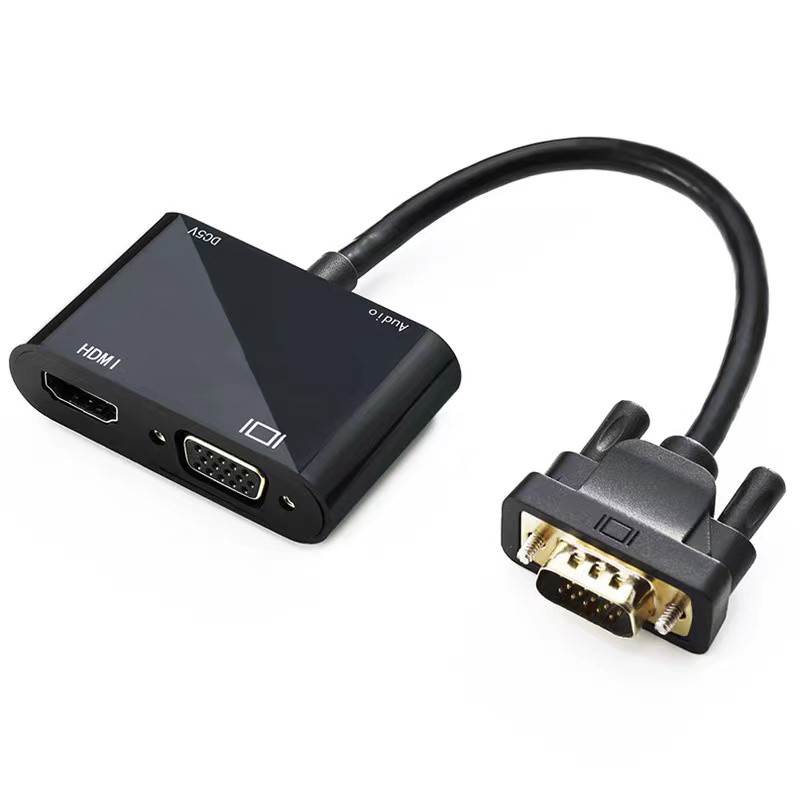 VGA TO HDMI อะแดปเตอร์ VGA Splitter 3.5 มม.Audio รูปที่ 2
