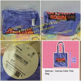 พร้อมส่ง✅[TOREBA][🇯🇵นำเข้าจากญี่ปุ่น🇯🇵] กระเป๋าผ้า BATMAN - Canvas Color Tote Bag