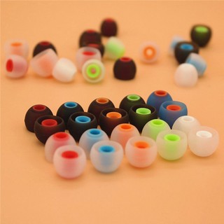 6 Pairs 12 PCS 3.8mm Soft Silicone In-Ear Earphone Covers Earbud Tips Earbuds Eartips Dual Color Ear Pads Cushion for He