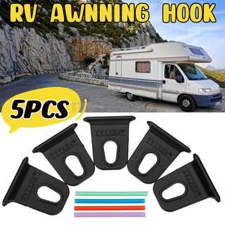 ตะขอแขวนเสื้อผ้า อุปกรณ์เสริม สําหรับรถยนต์ RV Awings Camper Awing Hook 5 ชิ้น