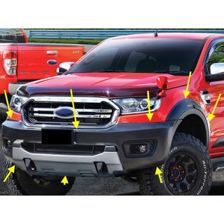 สเกิร์ตหน้า+คิ้วล้อ FORD RANGER XLT/KL+/XLS/LIMITED/HI-RIDER/4x4 ปี 2018 สำหรับรุ่น4ประตูยกสูงเท่านั้น