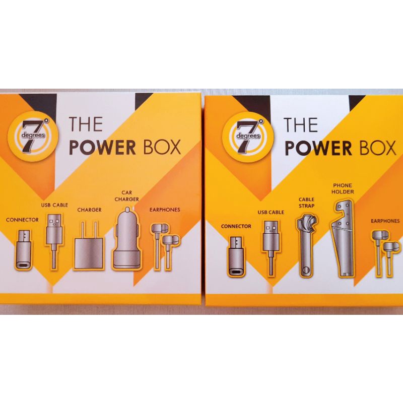 7 Degrees  THE POWER BOX  อุปกรณ์ชาร์จแบตพร้อมหูฟัง 5 in 1 มี 2 แบบให้เลือก