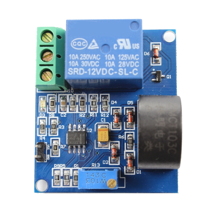 โมดูลเซนเซอร์ตรวจจับกระแสไฟเกิน 5a AC รีเลย์ 12V