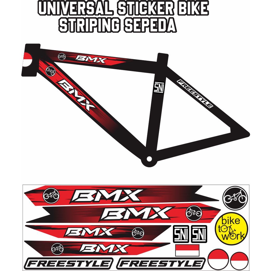 Universal BIKE VARIATION STICKER ART MOTIF/CUSTOM BIKE STICKER UNIVERSAL POLET MOTIF ใหม่/BMX BIKE S