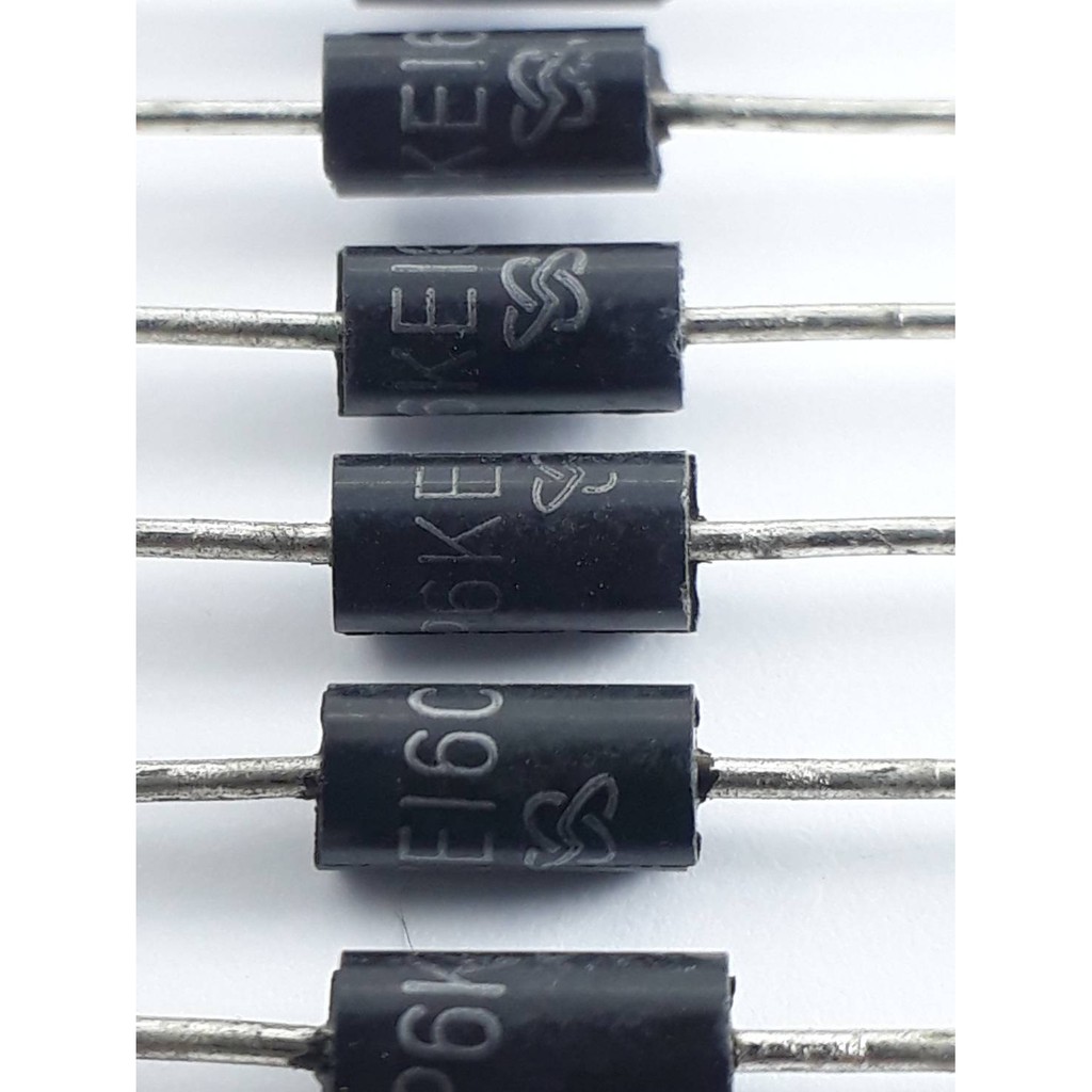 3ชิ้นP6KE16CA DO-15,TVSไดโอดสองทางสำหรับเครื่องเชื่อมอินเวอร์เตอร์ทั่วไป(1แพ็ค3ชิ้น15บาท)