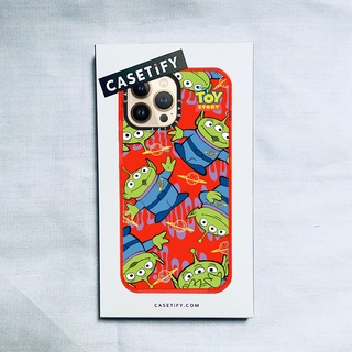 Casetify X Disnep PIXAR Toy STOORY เคสนิ่ม ลายเอเลี่ยนบีบได้ สีแดง สําหรับ IPhone 14 13 12 11 Pro MAX Mini XS MAX XR X SE 6 6S 7 8 Plus