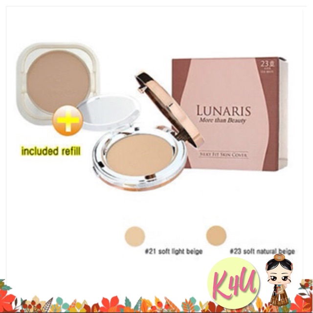 💫พร้อมส่ง🚘LUNARIS Silky Fit Skin Cover Cake 11g + 11g (refill)🇰🇷💯%