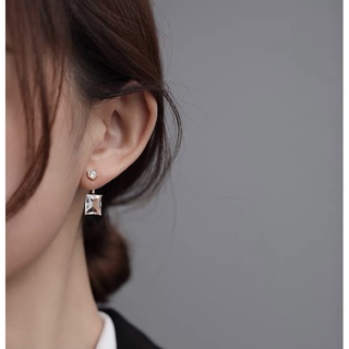 crystals earring minimal style สวยเก๋ ตุ้มหู คริสตัล