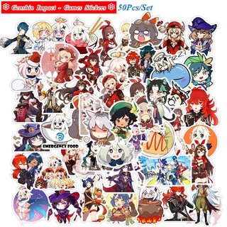 ❉ Genshin Impact - Series 01 Cartoon Games สติ๊กเกอร์ ❉ 50Pcs/Set DIY Fashion Luggage Laptop Skateboard Doodle Decals สติ๊กเกอร์