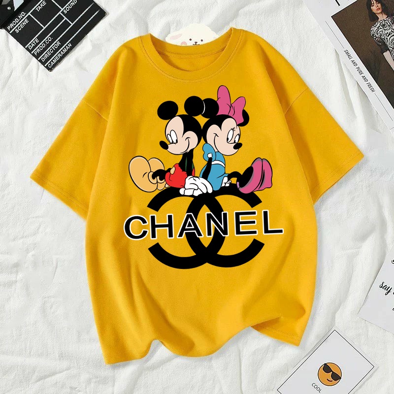 เสื้อยืดคอกลมผ้านิ่มใส่สบาย ลายแฟชั่น พร้อมส่ง T-808