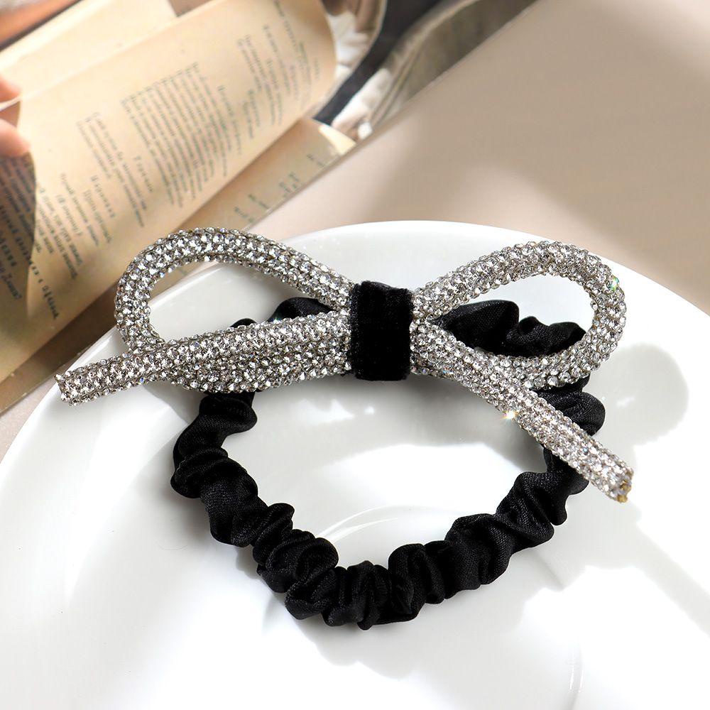 OKDEALS Hair Accessories Diamond-studded Women Head Rope Bow Hair Tie ...