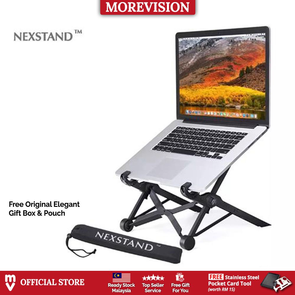 Nexstand ขาตั้งแล็ปท็อปแบบพับได้แบบพกพา K2 K7 ขาตั้งโน้ตบุ๊ก Travelling Ergonomic PC Lifter Holder ป
