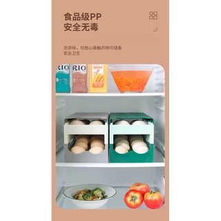 Egg storage box 2 layers slide กล่องเก็บไข่สไลด์ 2 ชั้นเก็บ