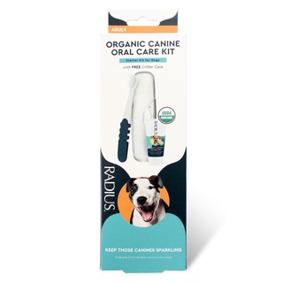 Radius Organic Canine Dental Kit with FREE Critter Case (For Dogs)