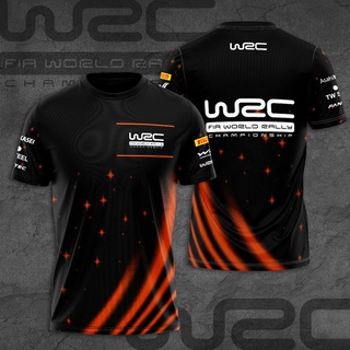 W2c เสื้อยืดลําลอง แขนสั้น พิมพ์ลาย World Rally Championship Pirelli Fanatec 3D แฟชั่นฤดูร้อน สําหรับผู้ชาย ผู้หญิง