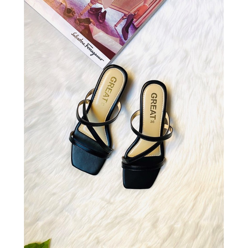 GREAT-T08 รองเท้าผู้หญิงส้นสูง รองเท้าผู้หญิงส้นสูง1.5นิ้ว มีให้เลือก5สี สินค้าไทย ไซส์ครบ 36-45