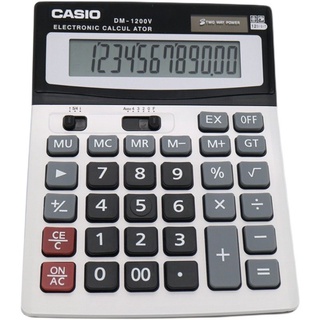 เครื่องคิดเลข หน้าจอ 12 หลัก รุ่น CASIO-DM-1200V-05h-Rat