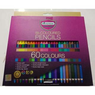 ราคาสีไม้มาสเตอร์อาร์ตโฉมใหม่ ดินสอสีไม้มาสเตอร์อาร์ต 2 หัว 60 สี 30 แท่ง ดินสอสีไม้ สีมาสเตอร์อาร์ต สีไม้เกรดพรีเมี่ยม
