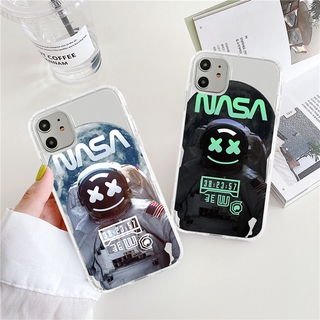 เคสโทรศัพท์มือถือแบบนิ่ม ใส กันกระแทก ลายนักบินอวกาศ NASA สําหรับ iPhone 14 13 12 11 Promax 14Plus mini X XS XR XSMAX 6 6s 6plus 6splus 7 8 SE2020 7plus 8Plus