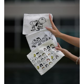 กระเป๋า 3ชิ้น ราคาพิเศษ ลายสนู้ปปี้ มีซิป Snoopy bag/Cosmetic/Stationary Bag