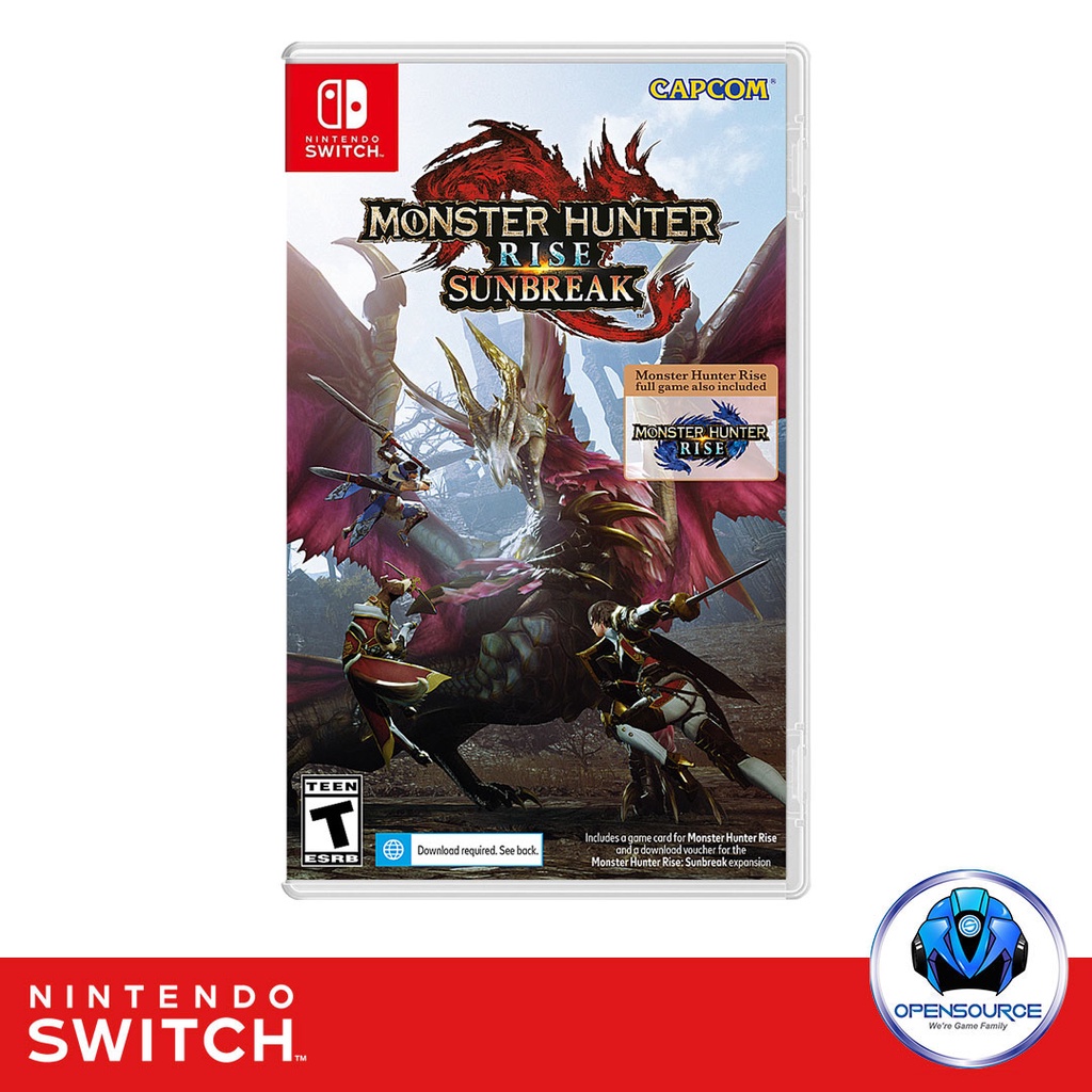 [พร้อมส่ง]Nintendo: Monster Hunter Rise Sunbreak (US Z1 แท้ มือแดง) แผ่นเกม สำหรับ Nintendo Switch