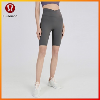 Lululemon  กางเกงโยคะ ขาสั้น ไม่มีขอบ เหมาะกับการวิ่ง yk120