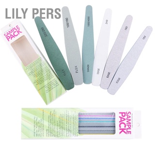 [คลังสินค้าใส]Lily Pers อุปกรณ์ตกแต่งเล็บบัฟเฟอร์ฟองน้ําสําหรับขัดแต่งเล็บ 6 ชิ้น