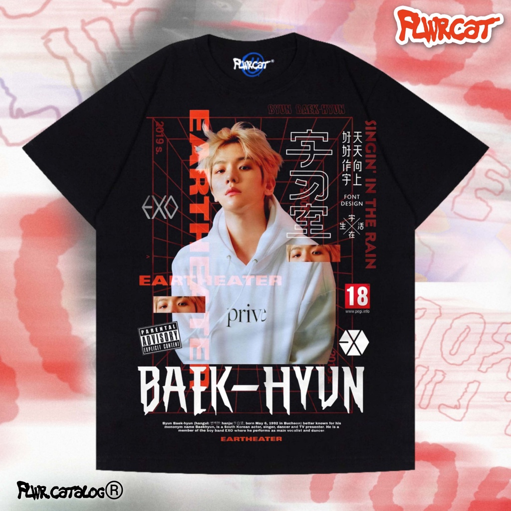 เสื้อยืด EXO / BAEKHYUN / FLWRCAT