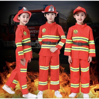 📌พร้อมส่งจากไทย ครบเซท ชุดดับเพลิง ชุดนักดับเพลิง ชุดดับเพลิงเด็ก ชุดอาชีพ ดับเพลิง (k010)