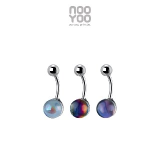 NooYoo จิวสะดือสำหรับผิวแพ้ง่าย Color Shade Crystal Ball