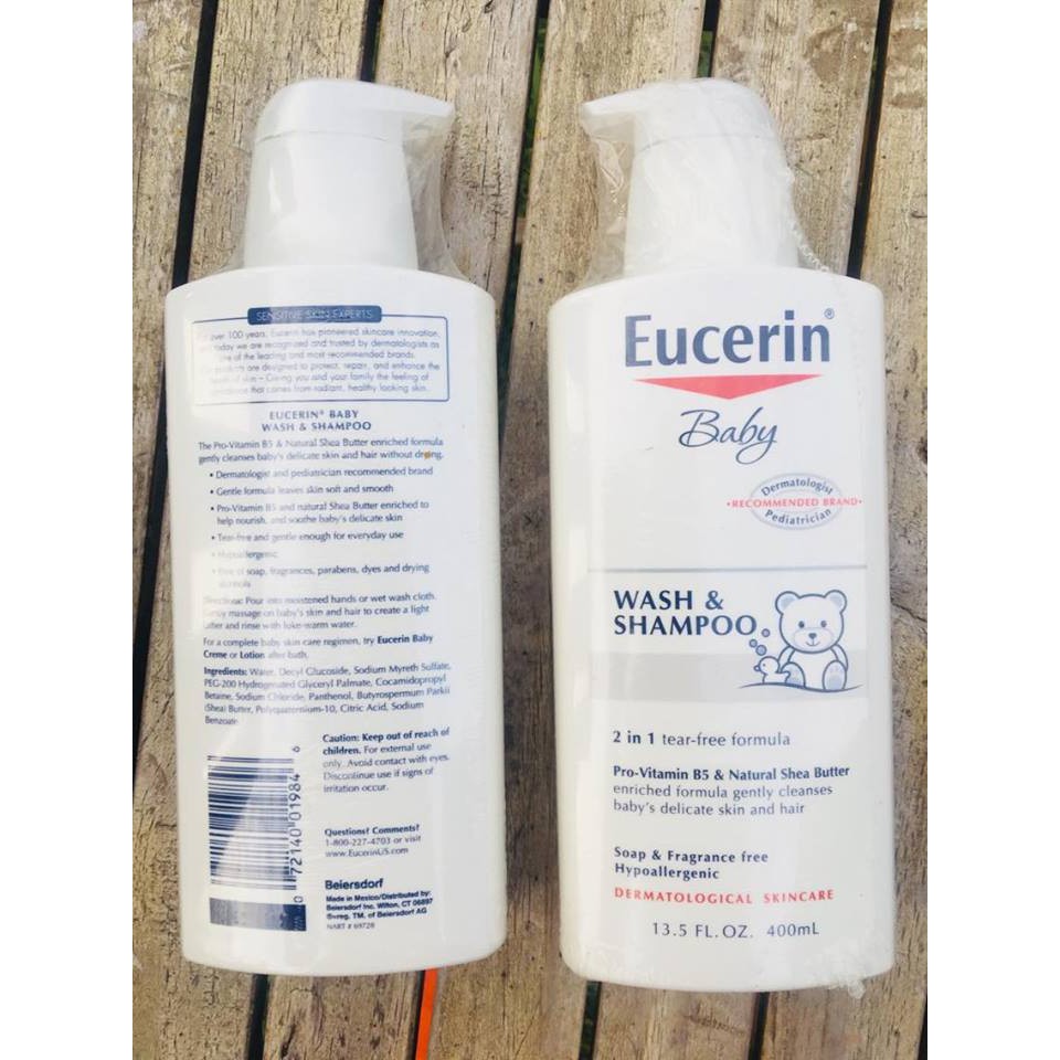 eucerin baby wash and shampoo