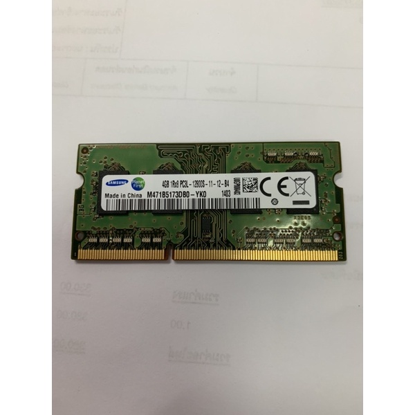 RAM DDR3L(1600) 4 GB Notbook Samsung 4gb 1rx8 Ddr3 Pc3l-12800s-11-12-b4 Laptop Memory RAM