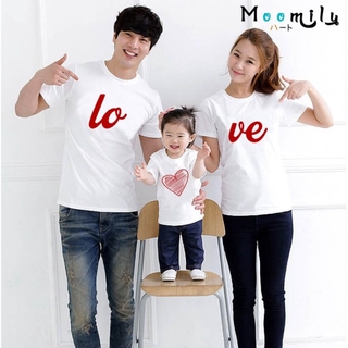 เสื้อพ่อแม่ลูก LOVE ใส่แมทช์กันน่ารักๆค้า เสื้อครอบครัวสีขาว เสื้อท่องเที่ยว เสื้อทีม เสื้อวันสำคัญ MMLLOVE_WH