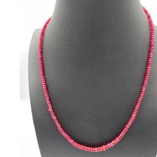 ลูกปัดทับทิม Ruby beads necklace