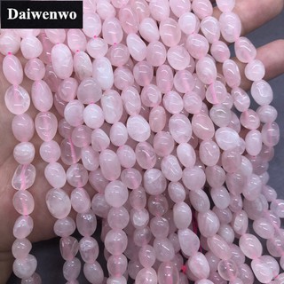 Rose Quartz Beads โรสควอตซ์ลูกปัดหินหลวมธรรมชาติกึ่งมีค่าผิดปกติอัญมณีอัญมณี