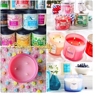 เทียนหอมขนม BATH &amp; BODY WORKS  WHITE BARN มี 3 ขนาดให้เลือกซื้อ 3 WICK CANDLE 411 g. 1 WICK L 198g. และ 1Wick M 113 g.