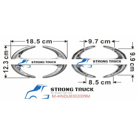 โลโก้ HINO DUTRO FRT GRILLE {H} CHROME