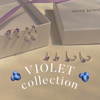 SissyJewelry // ต่างหูเงินแท้ Violet collection