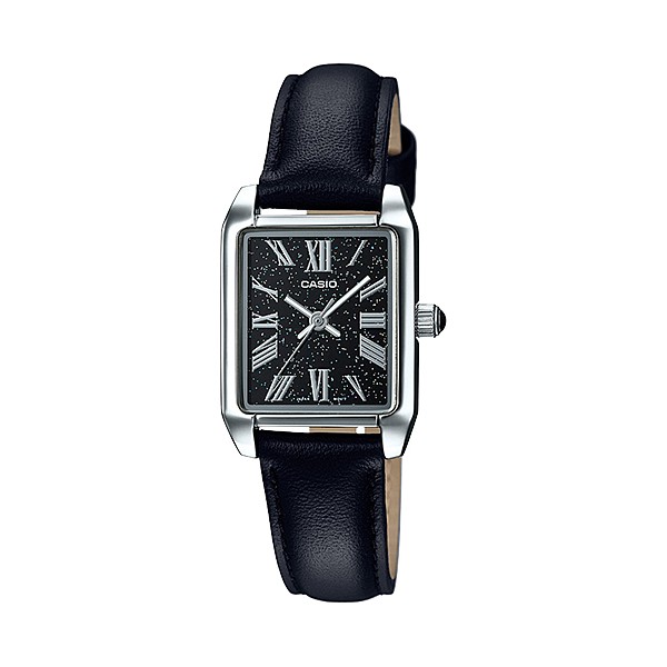 Casio Standard นาฬิกาข้อมือสายหนังสีดำ/สีน้ำตาล ผู้หญิง รุ่น LTP-TW101L-1AV