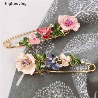 [highbuying] วินเทจ โลหะผสม พลอยเทียม คริสตัล ดอกไม้ งานแต่งงาน เจ้าสาว ช่อดอกไม้ เข็มกลัด Pin ผู้หญิง ใหม่