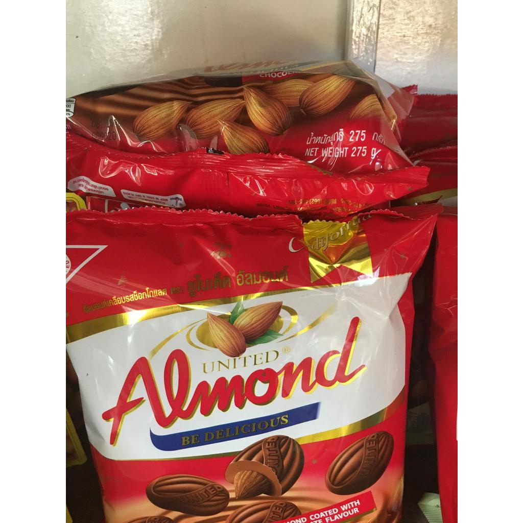 130 บาท แอลมอนด์เคลือบช๊อกโกแล๊ต 1 ถุง มีประมาณ 50 เม็ด /จัดส่ง แอลมอนด์ช๊อค 1 ถุง/