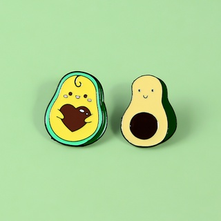 Love You~ Avocado Enamel Pin Custom Fruit Brooches Shirt Lapel Bag Cartoon Badge Jewelry Gift for Kids Friends