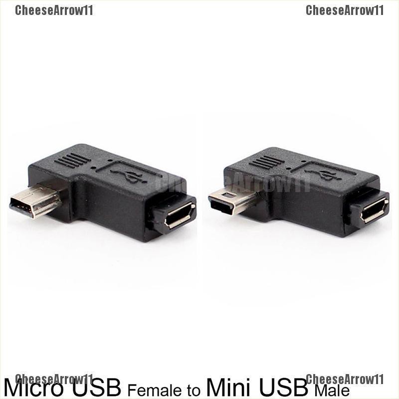 Cheesearrow 90 Degree Right Left Angle Mini Usb Type A Male To Micro Usb Female Adapter 3995