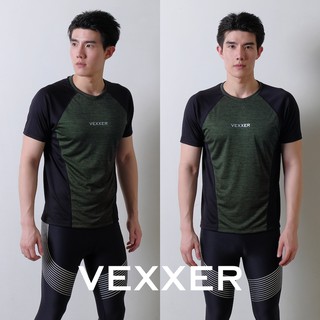 Vexxer TopDye Running Shirt Z01 – สีเขียวขี้ม้า เสื้อกีฬาแขนสั้น  เสื้อวิ่งออกกำลังกาย